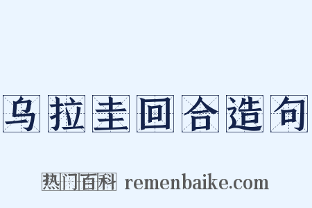 乌拉圭回合造句是什么意思的图片